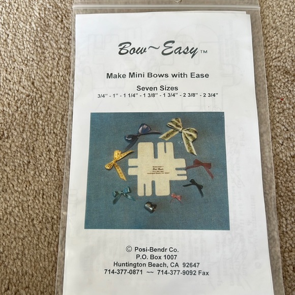 Now Easy Mini Bow Template - Picture 1 of 3